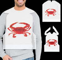 Meilleure vente de bavoirs de fruits de mer Tabliers en PE Logo personnalisé Conception de homard Bavoir en plastique jetable pour restaurant de fruits de mer