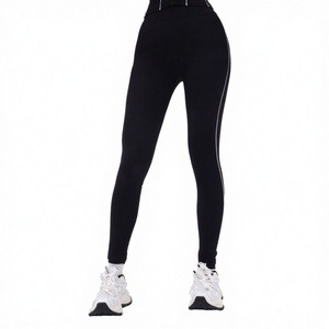 Custom Solid Breathable Daily Casual Slim Fit Sculpt Contrasting Lines <b>Zip</b>-<b>Up</b> <b>Jacket</b> High Waist Leggings Training Workout Gym - Product Image 2