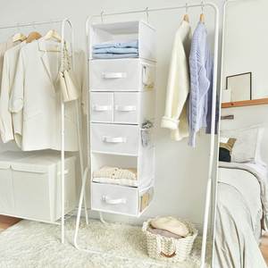 Hanging Closet Organizer <b>Fabric</b> PE Living Room Clothing <b>Boxes</b> Stainless Steel Other Home <b>Storage</b> & Organization Rectangle 2mm - Product Image 5