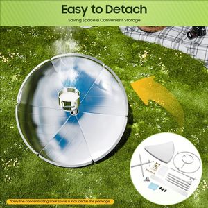<span class=keywords><strong>Four</strong></span> <span class=keywords><strong>solaire</strong></span> pliable avec sac de transport, cuisinière <span class=keywords><strong>solaire</strong></span> légère pour la randonnée, la pêche, installation facile, pas de carburant nécessaire - Product Image 5