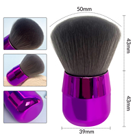 Pinceau de maquillage Kabuki mini de luxe, portable, multifonction, pour poudre, tête champignon, végétalien, personnalisable, vente en gros, OEM