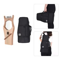Lyre à cordes Walter.t à 10 cordes en bois, cordes en nylon, dessus en épicéa, fond en bois de caoutchouc, instrument à cordes avec sac de transport WH02
