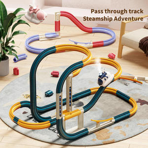 <span class=keywords><strong>Jouet</strong></span> éducatif à assembler soi-même <span class=keywords><strong>avec</strong></span> fonction 360° °   Piste de raccordement à fentes, piste d'aventure spatiale en ABS et vaisseau spatial à vapeur pour enfants - Product Image 6