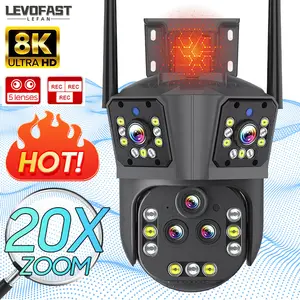 LEVOFAST IPC360 Home 10K Outdoor 20X Zoom ottico 20MP allarme WIFI 360 PTZ telecamera di rete impermeabile telecamera CCTV all'aperto