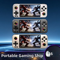 Console de jeu portable G36 avec écran IPS, joystick 3D RGB, prise en charge de deux manettes, console de jeu rétro multilingue