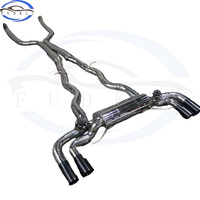 Silencieux d'échappement Catback en acier inoxydable M5 avec valve, embout en fibre de carbone, pour M8 F91/F92/F93 4.4T 2019-2023, berline quatre portes