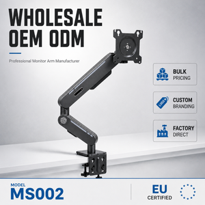 Bras de moniteur <span class=keywords><strong>double</strong></span> à ressort à gaz, <span class=keywords><strong>support</strong></span> VESA avec fixation C-Clamp et base à œillet, pour <span class=keywords><strong>écran</strong></span>s 27-49 <span class=keywords><strong>pouces</strong></span>, 7-12 KG – Vente chaude usine - Product Image 2