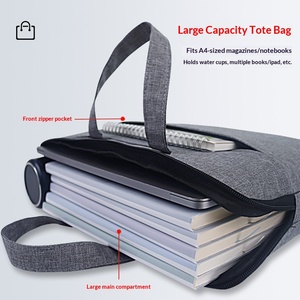 Jianteng Canvas Business Thickened Briefcase Printed Logo Large Capacity Computer <strong>Bag</strong> for Office Meetings Travel Stowable Design - Product Image 3