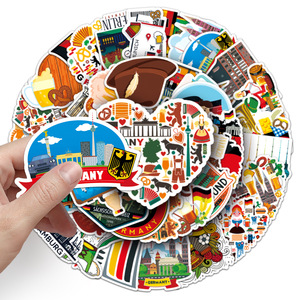 50PCS Ciudades italianas Milán Venecia Florencia <span class=keywords><strong>Roma</strong></span> Torino Vintage Art Buildings Italy Travel Sticker - Product Image 3