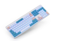 Keyboard Gaming Nirkabel RGB yang Dapat Diprogram dengan Tombol Bercahaya USB Backlight untuk PC/Tablet/Laptop 110 Tombol