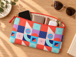 Bolsa con Cierre de Patrón Geométrico Personalizado, Tamaño Mediano, Textil de Moda, Uso Diario, 3 Piezas, Lona 100% RPET, MOQ Bajo - Product Image 5