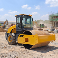Rouleau compacteur vibrant à tambour unique de haute qualité 6, 8 et 10 tonnes, haute force d'excitation, pour le compactage des sols de base routiers, garantie
