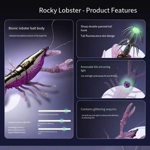 เหยื่อตก<span class=keywords><strong>ปลา</strong></span> SNEDA รุ่น<span class=keywords><strong>ใหม่</strong></span> พร้อมไฟ LED เรืองแสง เหมือนกุ้งก้ามกรามจริง เหยื่อยางสำหรับปลาหมึกและปลาทะเล - Product Image 3