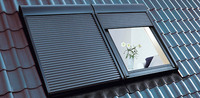 Fenêtre de toit en aluminium avec volet roulant, auvent rétractable, volet roulant en aluminium pour l'extérieur, fenêtres de toit