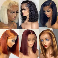 Promotion Perruques vietnamiennes SDD ultra-lisses avec bandeau, style bob, noir naturel, 100% cheveux humains, vente en gros directe usine