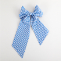 Vente en gros de nœuds de panier en coton vichy nœuds papillon vintage broderie nœud de panier de Pâques