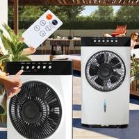 Ventilateur brumisateur d'intérieur en gros avec télécommande, en plastique, circulation de l'air à 360 degrés, efficacité énergétique A+, pour extérieur et hôtel