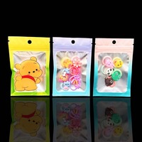 Arco Iris holográfico al por mayor accesorios impresos con láser pendientes a prueba de humedad Bloqueo de plástico personalizado embalaje bolsa con cremallera
