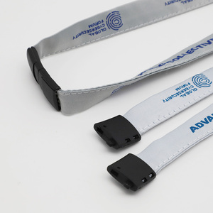 Tùy chỉnh chất lượng cao dệt dây buộc với logo của bạn tốt nhất kim loại Clip ID chủ thẻ cổ dây đeo <span class=keywords><strong>Polyester</strong></span> dây buộc - Product Image 4