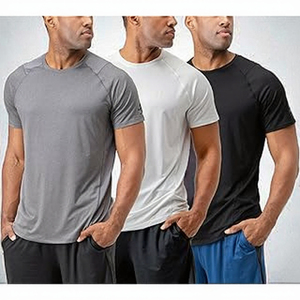 Men's Quick Dry <b>Moisture</b> <b>Wicking</b> Polyester Workout T <b>Shirt</b> Breathable Regular Fit Short Sleeve Sports Gym Training Casual <b>Shirts</b> - Product Image 3
