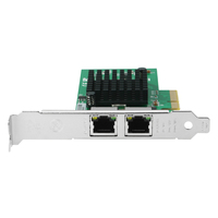 Tarjeta de Red para Servidor Gigabit de Doble Puerto Lekuo Intel 82576, PCIe X4, 1000 Mbps, NIC Cableada para Windows, Linux, VMware, PI76R23
