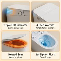 WC intelligent moderne avec bidet intégré, certifié CUPC, toilettes automatiques intelligentes, vente chaude aux États-Unis