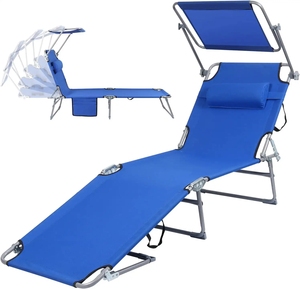 OEM Cheap Custom alluminio Outdoor regolabile portatile <span class=keywords><strong>pieghevole</strong></span> tessuto campeggio Lounge Deck Sea Beach Chair Set - Product Image 1