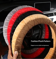 Nouvelle Housse de Volant de Voiture en Peluche Courte Gaufrée pour l'Hiver, Chaude, Antidérapante, Universelle, Manchon de Poignée Auto – Fabricant