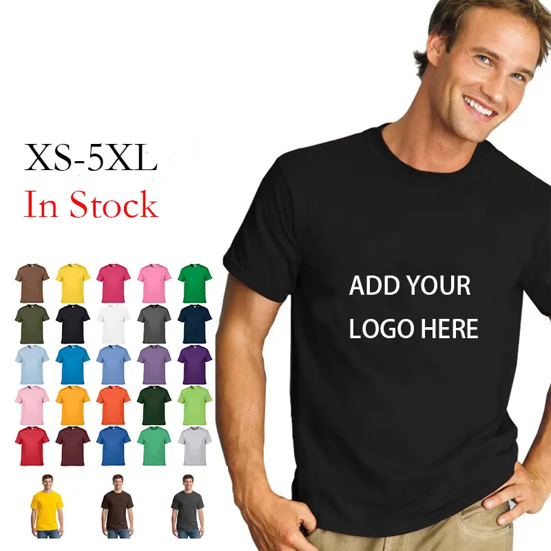 Camiseta personalizada de talla grande para hombre, camisa con logotipo personalizado, 180 GSM