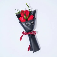 Mini-bouquet de fleurs de savon parfumées en forme de roses, cadeau idéal pour la Fête des Mères et la Journée des Enseignants en Art Moderne, parfait pour les petites entreprises