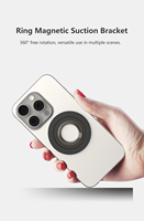 Support magnétique pour téléphone, ultra-fin 360° °   Poignée rotative pour doigt, aimant puissant pour iPhone et Android