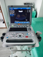 Alat USG Doppler Warna 3D 4D portabel untuk klinik hewan, pemindai kehamilan hewan ternak, peralatan veteriner sapi 15 inci
