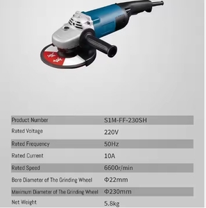 Угловая шлифмашина Dongcheng S1M-FF-230SH 2600W бесщеточная промышленная, электрический инструмент, с диском для шлифовки, курковым переключателем, прямая поставка от производителя - Product Image 5