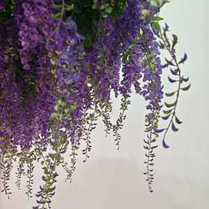 High Quality Simulation Long Branch Wisteria Plant Indoor Living Room Decor <b>Ornaments</b> Wedding Arch Ceiling Hanging Flowers Vines - Product Image 3