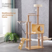 Nouveau Nid pour Chat Moderne et Écologique en Gros, Personnalisable, avec Griffoir en Sisal et Plateforme de Saut Universelle en Bois