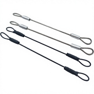 Câble en acier inoxydable galvanisé et recouvert de caoutchouc, assemblé en usine, avec extrémités serties, œil flamand / pour la construction AiS - Product Image 2