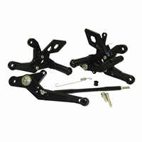 Repose-pieds arrière réglables Baisheng Racing CNC Raiser Relocation Kit avec garantie d'un an, compatibles avec CBR500R CB500F CBR400R CB400F