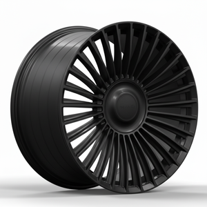 Ruedas 4x4 de lujo estilo VIP, llantas de aleación completas en negro mate, diseño de múltiples radios para sedanes grandes - Product Image 5