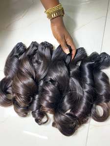 Capelli Indiani Naturali per la Crescita dei Capelli, Vendita all'Ingrosso di Fasci di Capelli Grezzi Indiani, Fasci Naturali Indiani, Capelli con Punta a K, Estensioni Grezze Indiane Direttamente dalla Fabbrica - Product Image 5