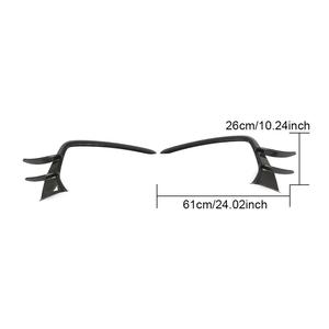 Separador de parachoques delantero de fibra de carbono de alto brillo, aletas Canards para Audi <span class=keywords><strong>A7</strong></span> Sline S7 <span class=keywords><strong>2019</strong></span> Up - Product Image 4