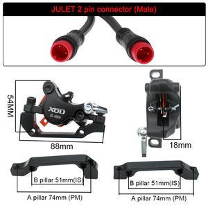 Patineta eléctrica XOD plegable con freno de disco hidráulico, batería de litio, manillar de inducción magnética automática. - Product Image 4