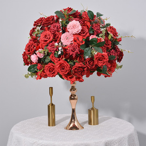 Bola de flores artificiales para boda, arreglo de flores artificiales, 50cm, Bola de flores de seda, centros de mesa para decoración de eventos - Product Image 4