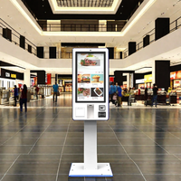 Tagihan Lcd pesanan mandiri lobi layar sentuh kios Wayfinding dengan Printer