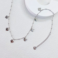2025 tout pur S925 argent Designer INS Style petit collier de pièces d'or avec chaîne de clavicule à la mode ciel étoilé plaqué