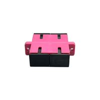 Konektor Fiber Optik Duplex Coupler SM SC-APC Warna Pink untuk Kabel Radio dan Televisi, Kepala Flens TV
