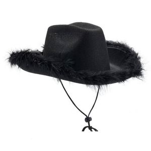 Sombrero de Vaquero de Peluche Rosa de Alta Calidad para Fiesta, Sombrero de Vaquera Rosa, ¡Gran Venta! - Product Image 5
