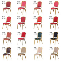 Chaises de banquet bleues pour événements, chaises rembourrées pour le dos et l'assise pour hôtel, centre commercial, mariage
