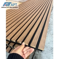 Panneau acoustique mural en MDF APT 3D finition miroir, 4 pièces, 23,62''x94,49'', panneau mural en bois insonorisant, NRC 0,8, respectueux de l'environnement