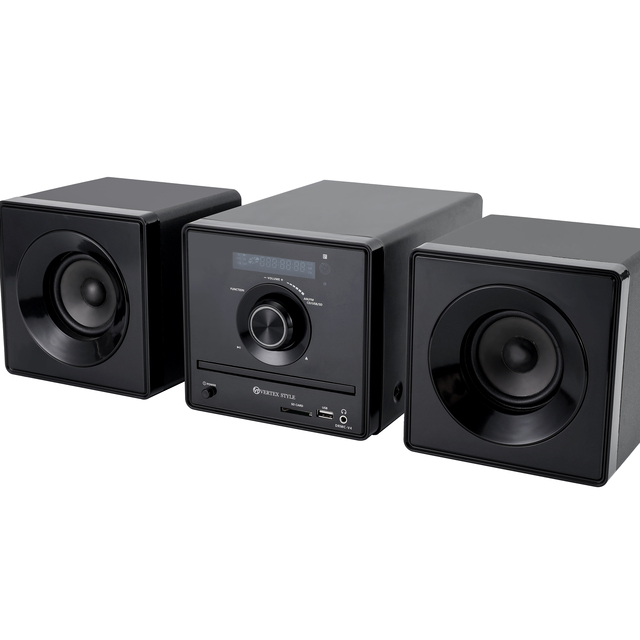Wireless BT HI-FI System Remote Control CD Combo Speaker Sound Equipment Amplifiers Home Theater CD Player Black Plastic 2.8inch