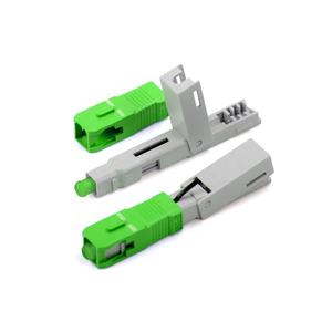 Konektor Serat Optik Mekanis Cepat SC APC, Perakitan Konektor Cepat Telekomunikasi Hijau 10 Pcs /kotak blister APCXY OEM - Product Image 1